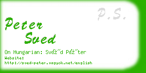 peter sved business card
